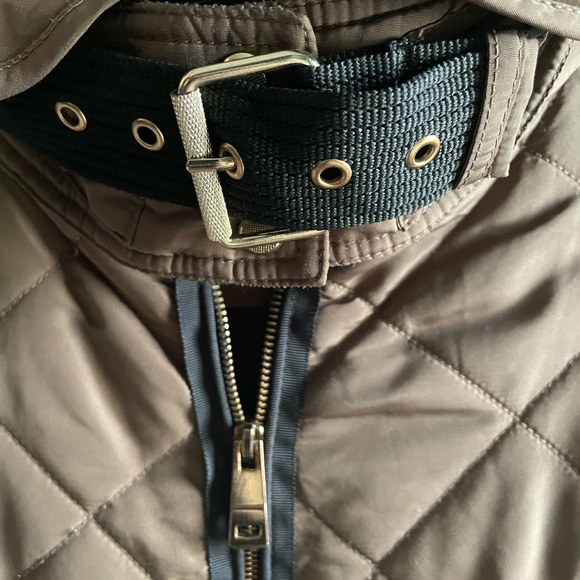 Rich Brown with Black and Gold Detailing Zara Basic Winter Coat - Picture 4 of 8